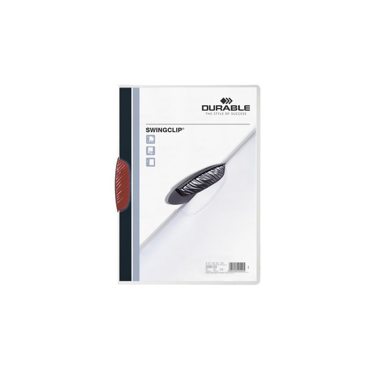 durable dossier con clip swingclip 30 h a4 rojo durable 2260-03