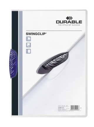 durable dossier con clip swingclip 30 h a4 azul durable 2260-07