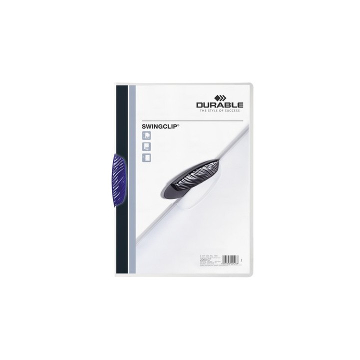 durable dossier con clip swingclip 30 h a4 azul durable 2260-07