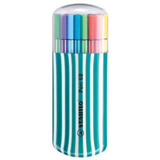 stabilo estuche rotulador punta media 1mm. zebrui 20 unidades turquesa stabilo 6820-02-2-5