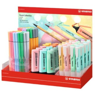 stabilo expositor boss original trazo 2/5mm. 40 uds pen 68 + 40 uds. point 88 + 15 box + 16 swing co