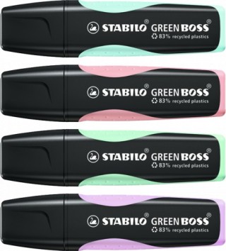 stabilo estuche wallet 4 stabilo green boss colores pastel surtidos stabilo 6070/4-2