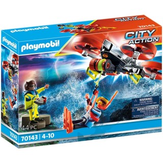playmobil rescate maritimo: buzo con dron de rescate