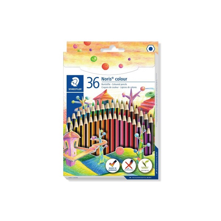 staedtler estuche 36 pzas noris colour 185, surt. staedtler 185 cd36
