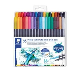 staedtler estuche de plastico con 36 rotuladores, colores surtidos staedtler 3001 tb36