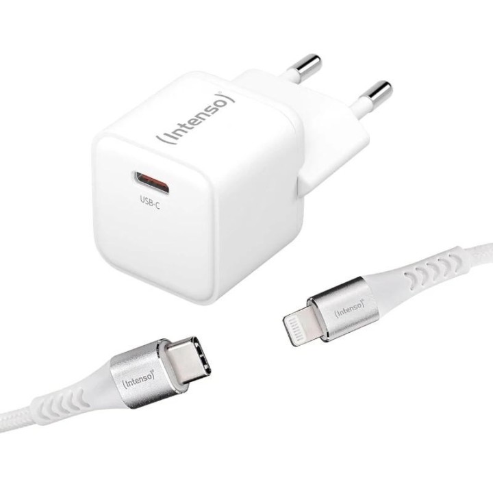 intenso  cargador pared gan w30c usb-cblanco
