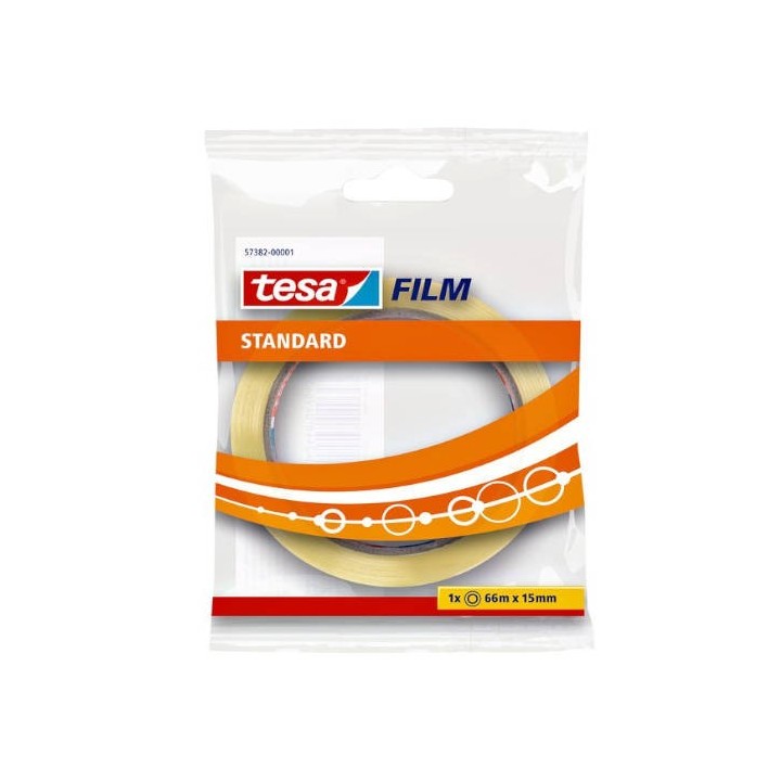 tesa cinta adhesiva standard 15mm.x66m.en bolsita transparente tesa 57382-00001-02
