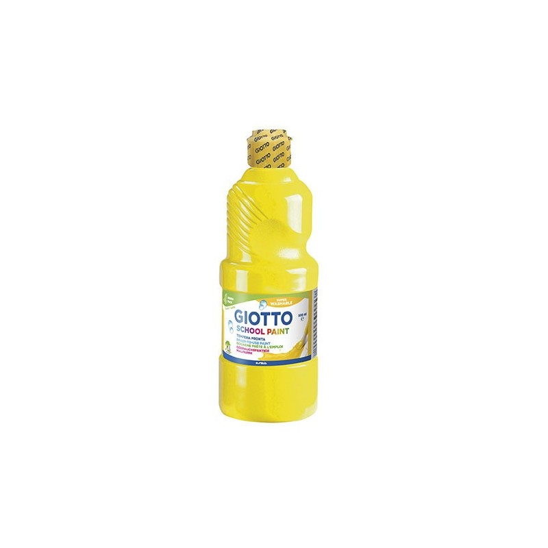 giotto botella tempera lavable amarilla 500ml giotto f535302