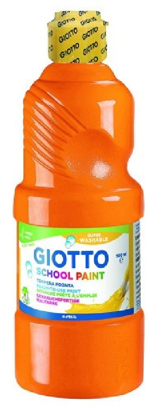 giotto giotto f535305 tempera 500 ml botella naranja