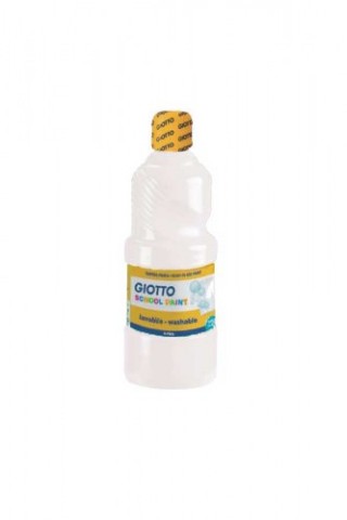 giotto giotto tempera escolar 500 ml botella blanco