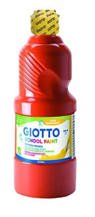 giotto giotto tempera escolar 500 ml botella rojo