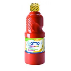 giotto giotto tempera escolar 500 ml botella rojo