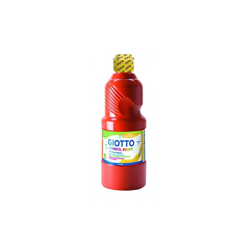 giotto giotto tempera escolar 500 ml botella rojo