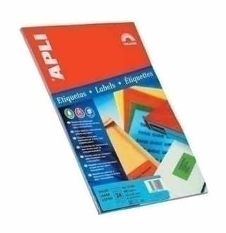 apli pack 20 hojas (480ud.)etiquetas verdes permanentes 70,0 x 37,0 mm apli 1594