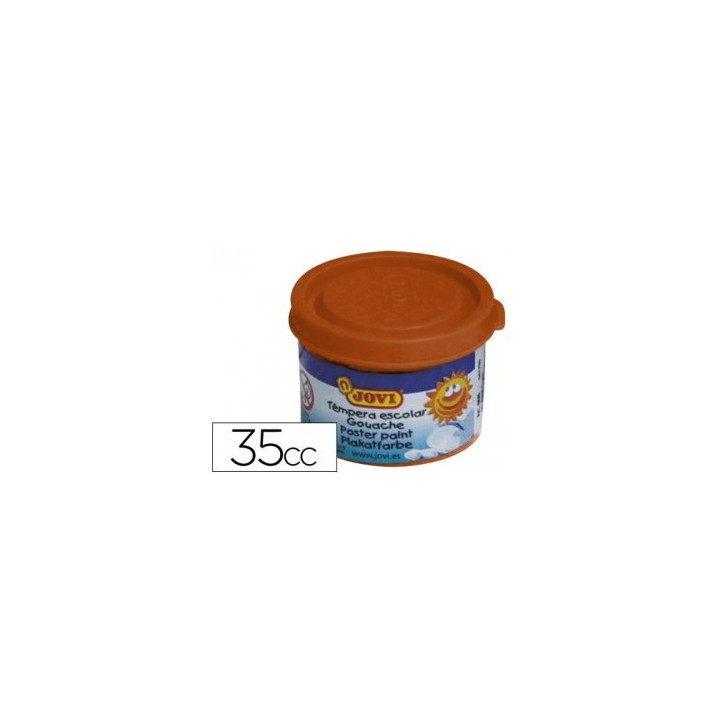 jovi estuche tempera escolar 5 botes 35 ml - marron jovi 50312