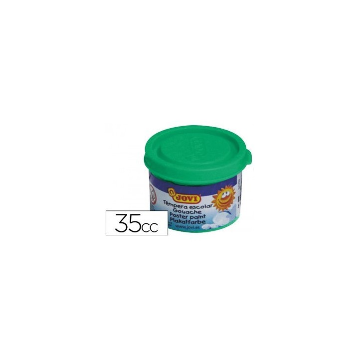 jovi estuche tempera escolar 5 botes 35 ml - verde medio jovi 50317