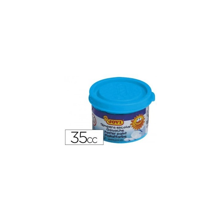 jovi estuche tempera escolar 5 botes 35 ml - azul cyan jovi 50321