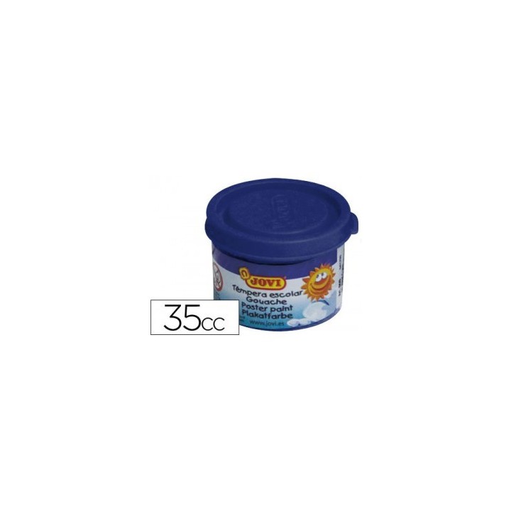 jovi estuche tempera escolar 5 botes 35 ml - azul oscuro jovi 50324