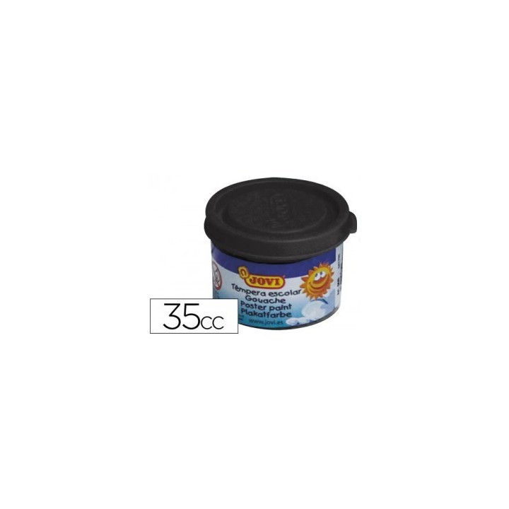 jovi estuche tempera escolar 5 botes 35 ml - negro jovi 50330