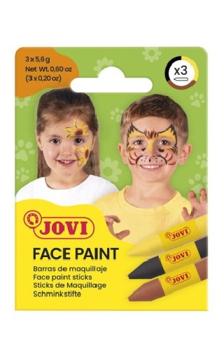 jovi set maquillaje face paint estuche de 3 barras animal jovi 175an