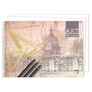 pacsa cuaderno blocks  dibujo art 140 grs. a3+ (460 x 325mm.) 20 hojas liso sin recuadro pacsa 18843