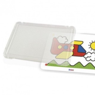 miniland juego placa para pinchos transparente 31x21 cm set de 6 unidades miniland 31830