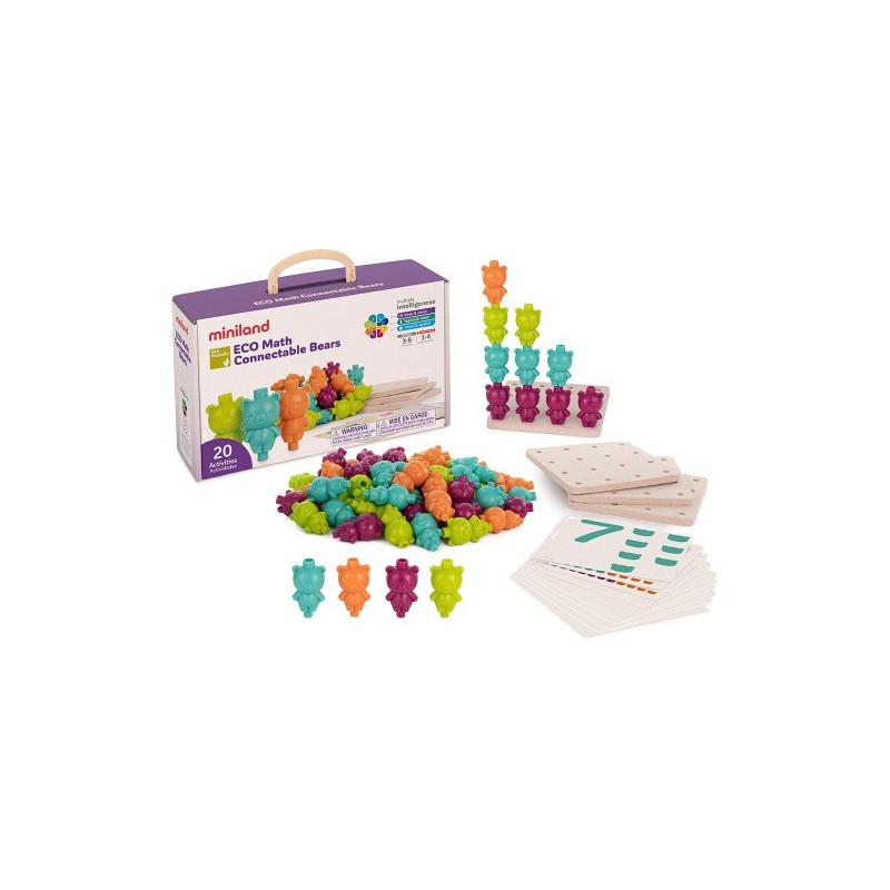 miniland set eco math connectable bears miniland 32149