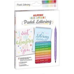 alpino estuche 12 rotuladores pastel lettering kit alpino ar001093