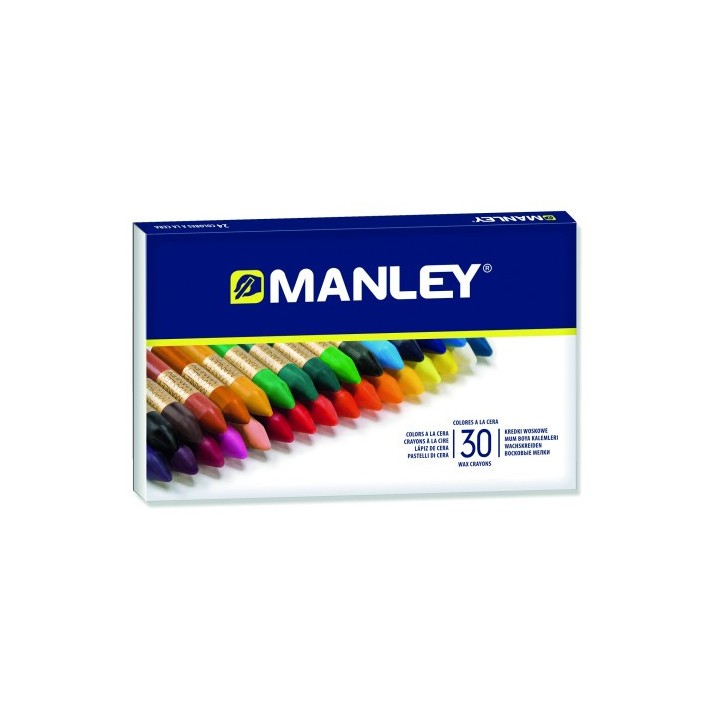 manley estuche 30 ceras manley mnc00077
