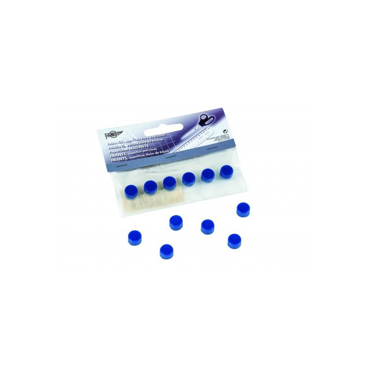 faibo blister de 6 imanes redondos 10mm. en color azul faibo 60-10-07