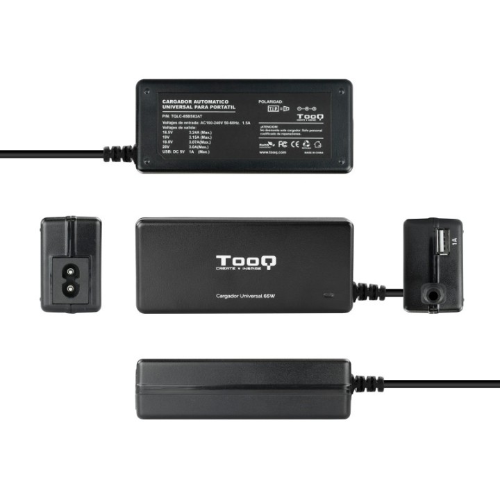 tooq cargador portatil 65w 8 conectores