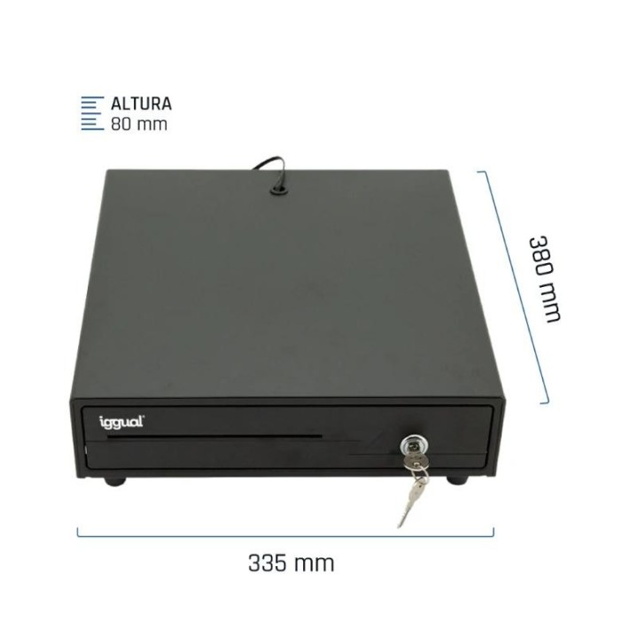 iggual cajon portamonedas iron-10 38cm 4+6 negro