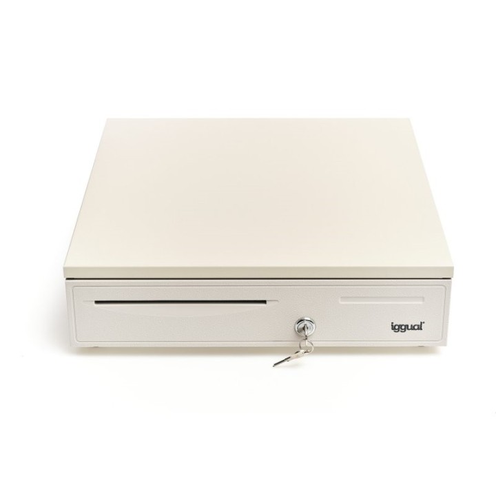 iggual cajon portamonedas iron-50w 42cm 5+8 blanco