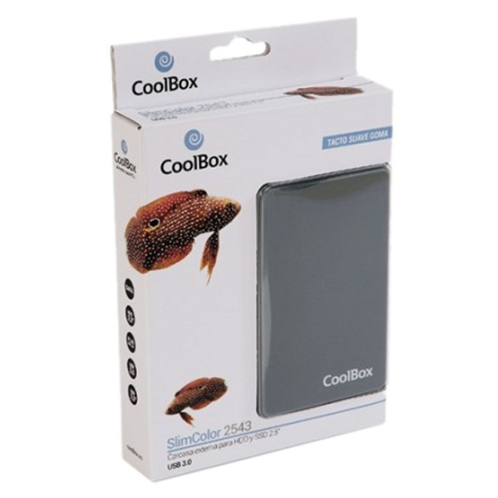 coolbox caja hdd 2.5 scg2543 gris usb3.0 gris