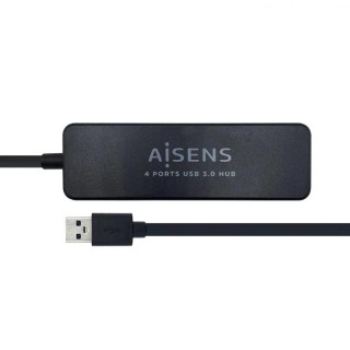 aisens hub usb 3.0 tipo a/m-4xtipo a/h negro 30cm