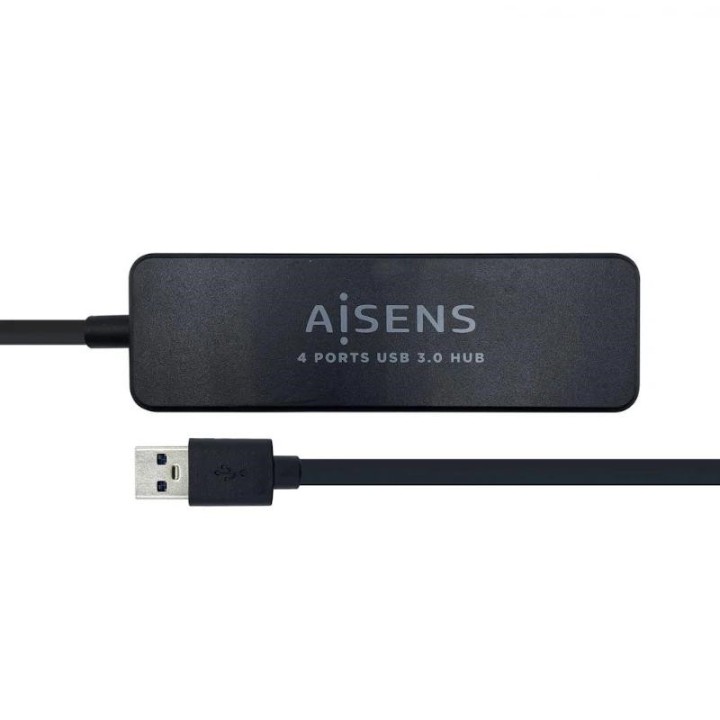 aisens hub usb 3.0 tipo a/m-4xtipo a/h negro 30cm