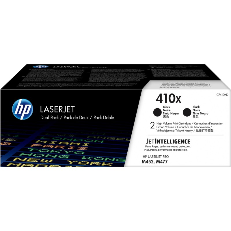 hp pack toner hp laserjet 410x alta capacidad 2 uds cf410xd