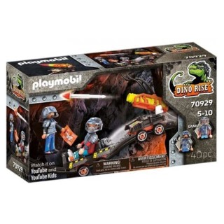 playmobil playmobil dino mine carro de cohetes