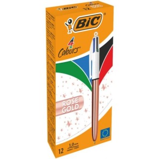 bic boligrafo 4 colores pink gold bic 504894