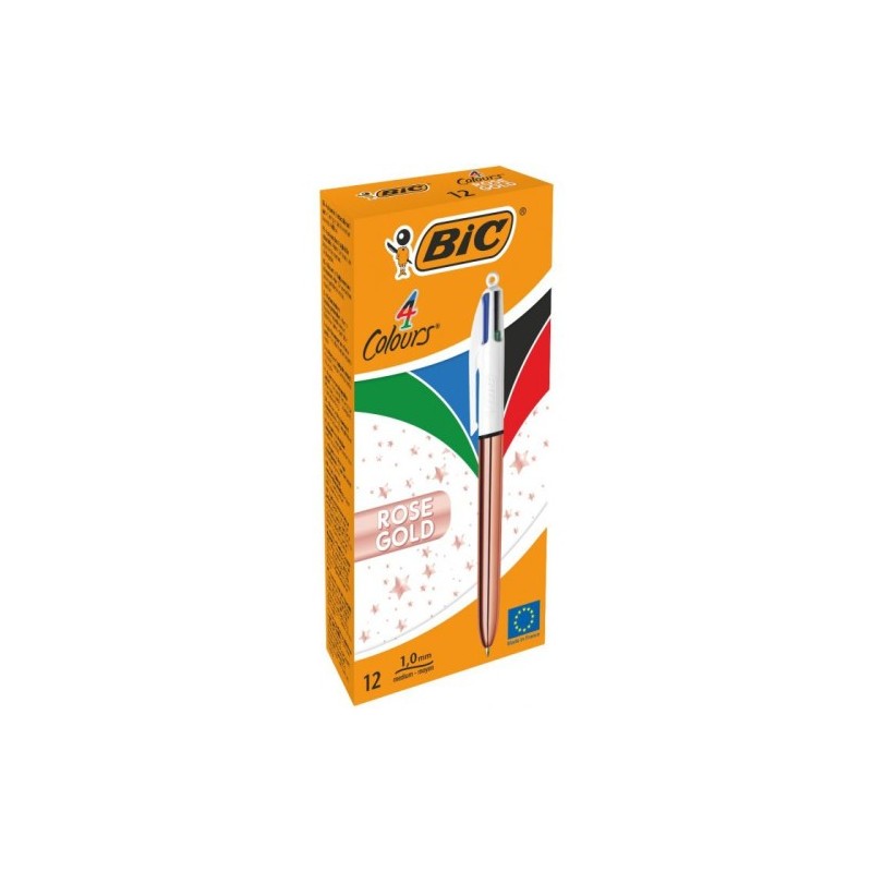 bic boligrafo 4 colores pink gold bic 504894
