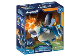 playmobil playmobil dragones: nine realms: plowhorn & dangelo