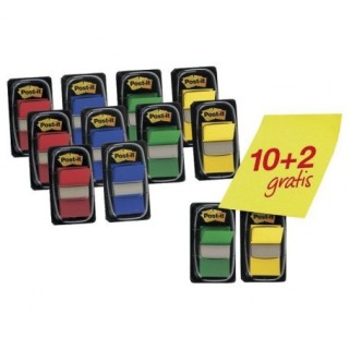 post-it pack 10+2 marcadores index 25,4x43,2mm colores surtidos 680p10+2 post-it 7000081628