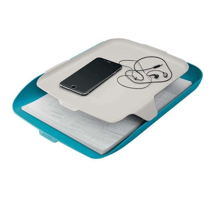 bandeja sobrem. leitz cosy c/organiz azul