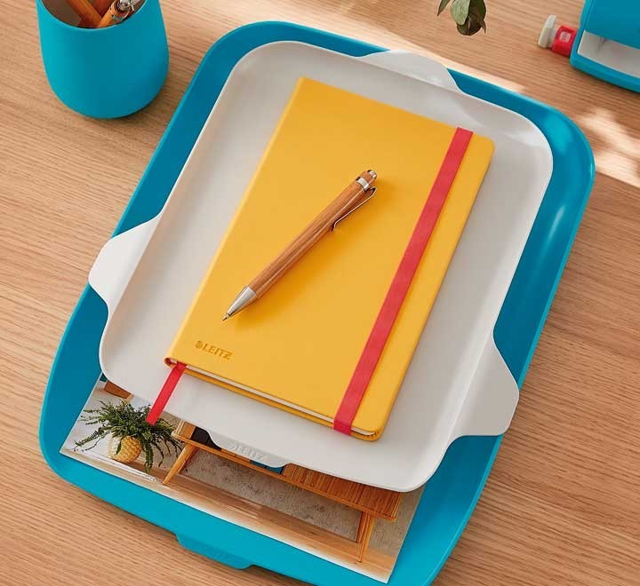 bandeja sobrem. leitz cosy c/organiz azul