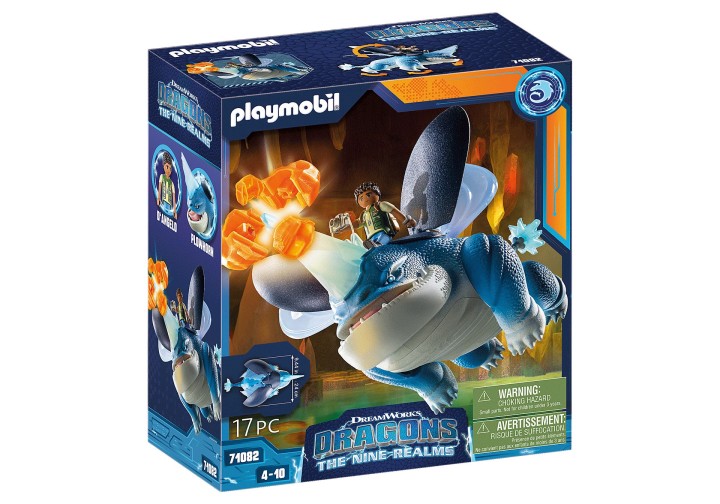 playmobil playmobil dragones: nine realms: plowhorn & dangelo