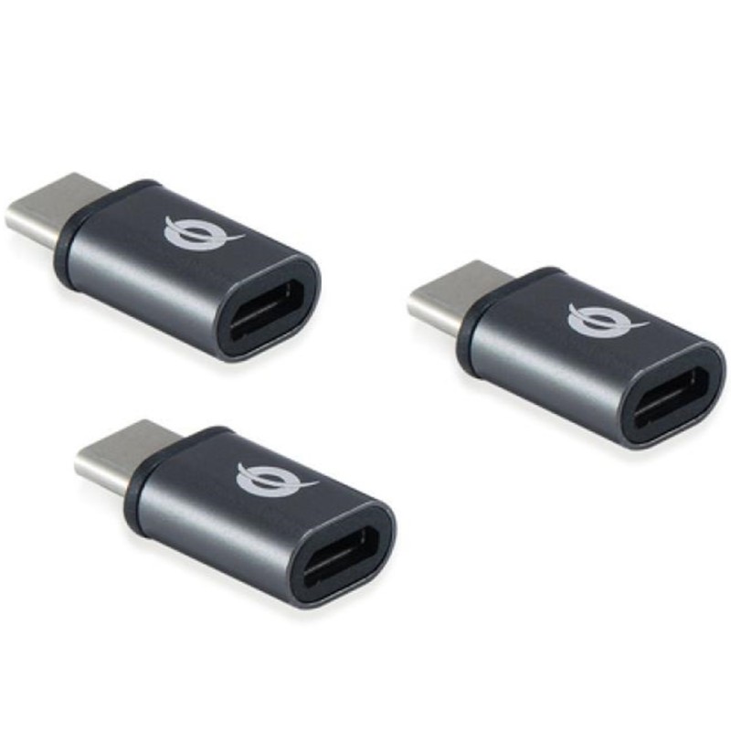conceptronic kit adaptadores conceptronic usb tipo c 3.1 macho a micro usb hembra otg pack 3 unidade