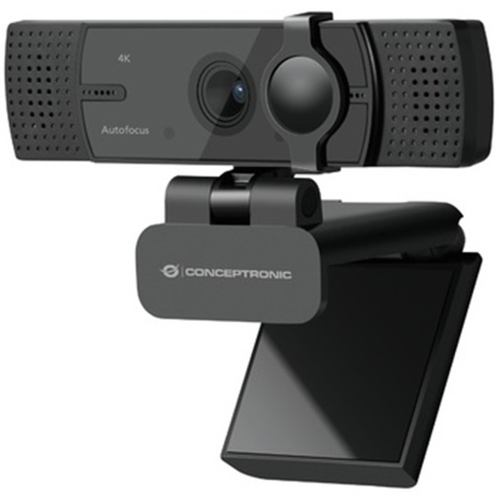 conceptronic webcam 4k conceptronic amdis07b 8.3mp -  4k ultra hd - usb - angulo vision 80o - enfoqu