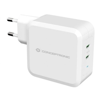 conceptronic cargador conceptronic pd 2 puertos usb - c althea - 100w - blanco