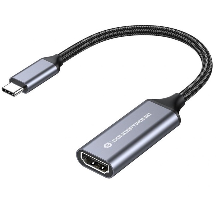 conceptronic adaptador usb tipo c a hdmi 4k conceptronic macho - hembra