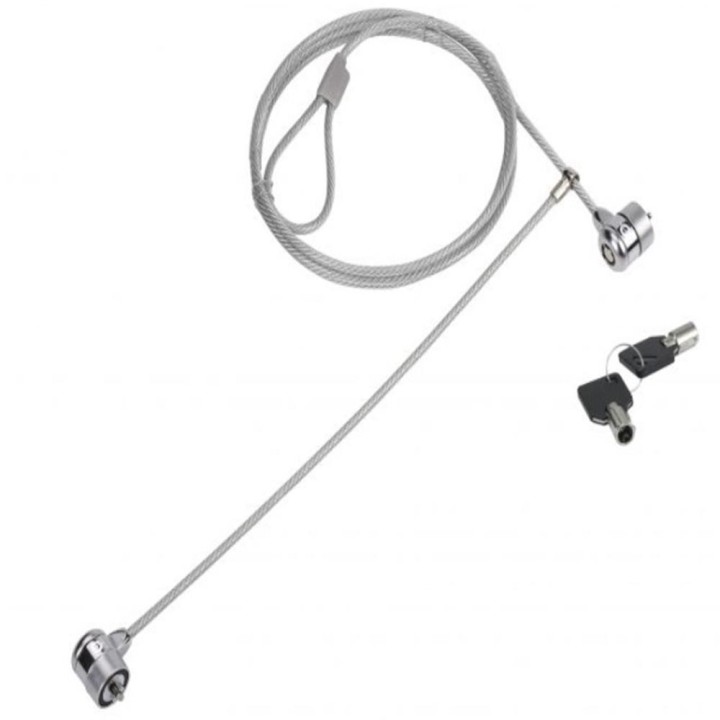conceptronic cable seguridad para portatiles 1.5m conceptronic doble cabezal + llave